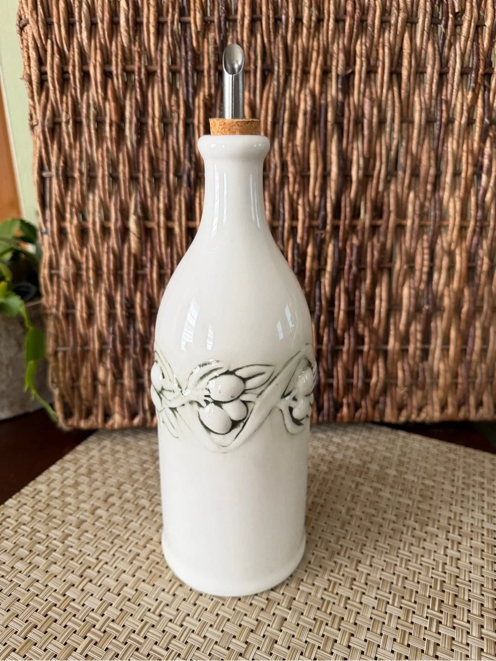 Modern farmhouse cottagecore kitchenware oil or vinager dispenser